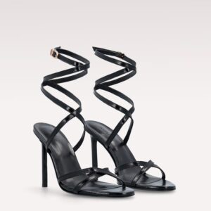 athena 01 black leather sandals 37