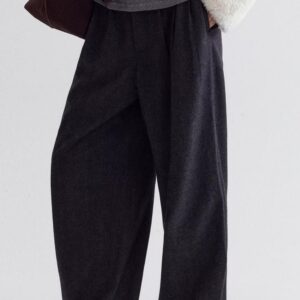 minimalist merino wool trousers
