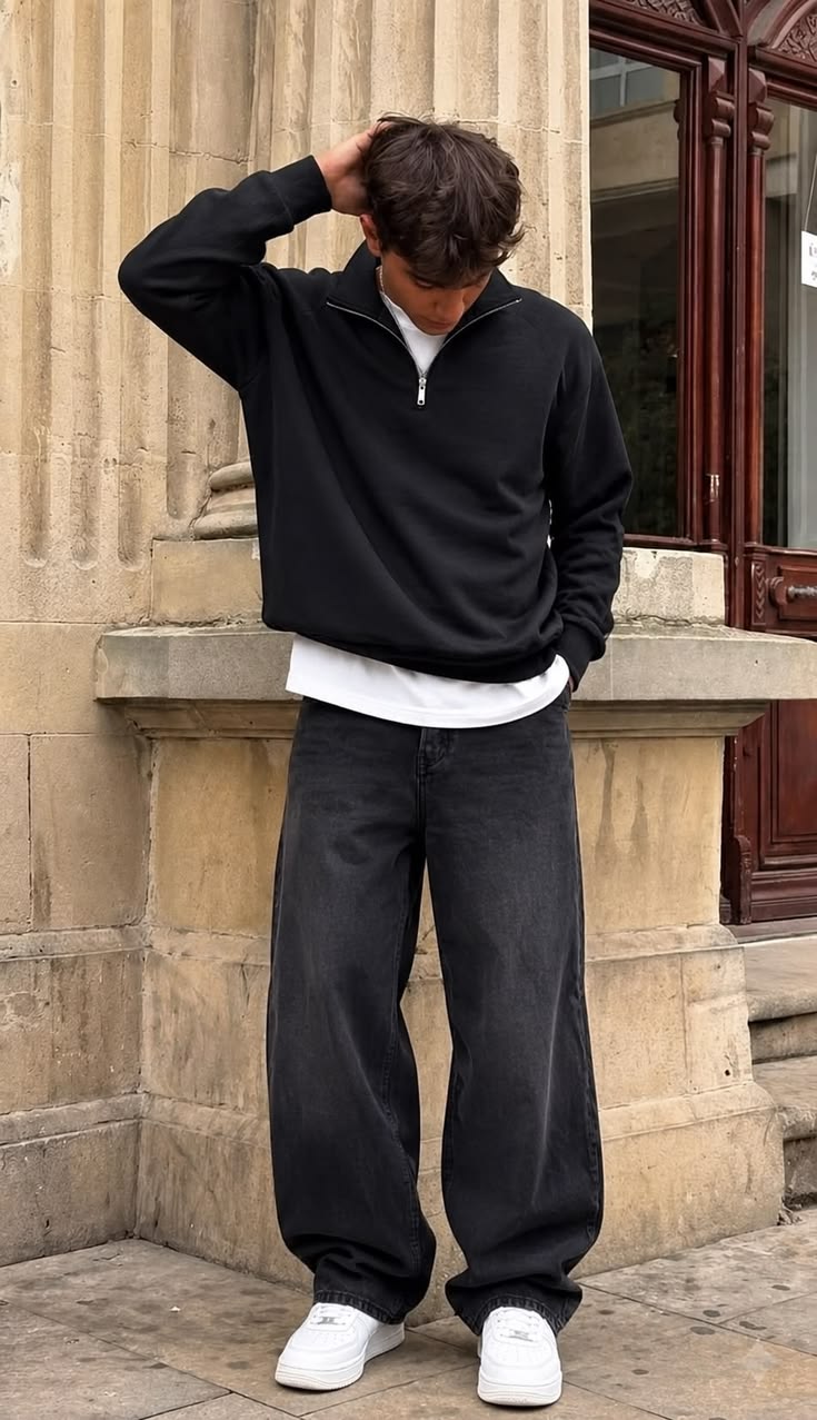 Outfit Casual Calca Baggy Jeans