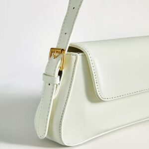 pu leather shoulder bag with flap