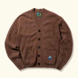 sequined cardigan brown