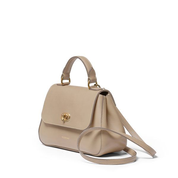 tusting mini holly top handle leather handbag, made in england tusting mini holly top handle leather handbag, made in england